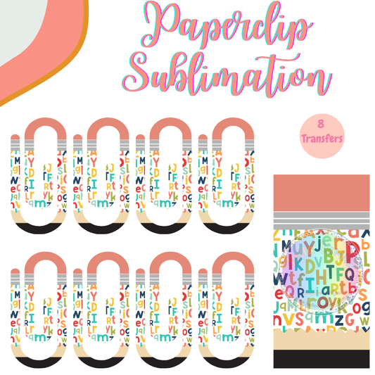 ABC Paperclip **Sublimation Transfer**