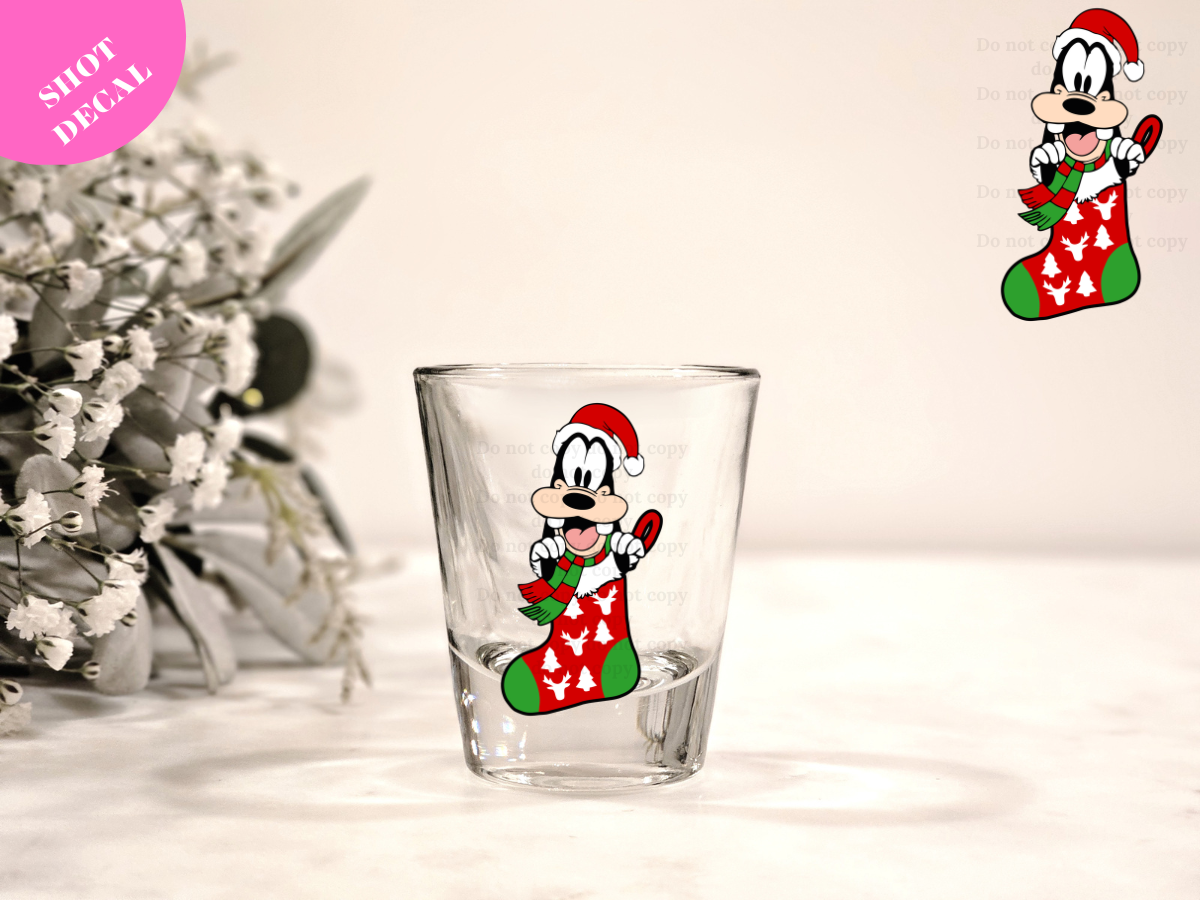 Xmas Stocking #2 UV DTF Shot Decal