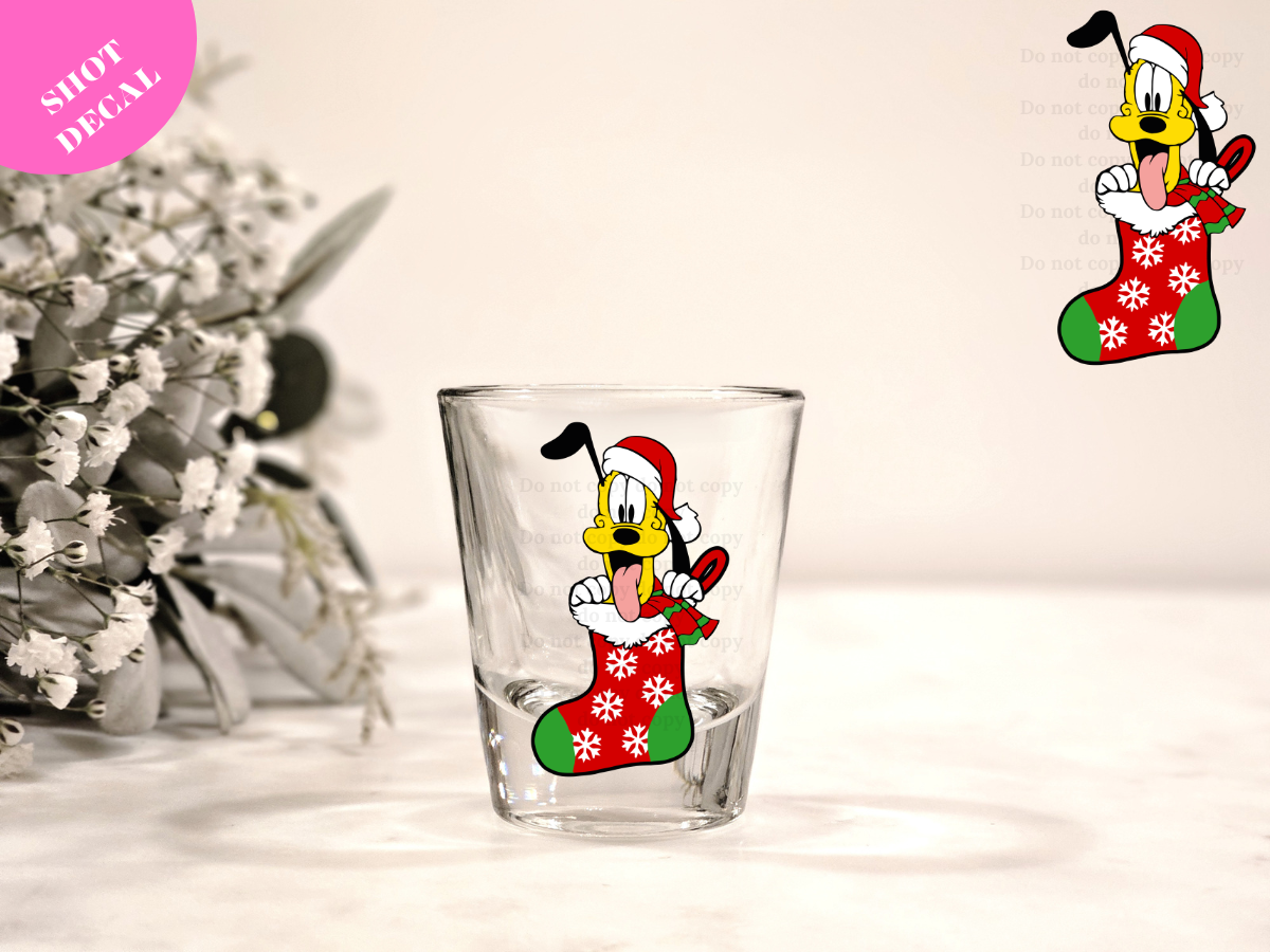 Xmas Stocking #3 UV DTF Shot Decal