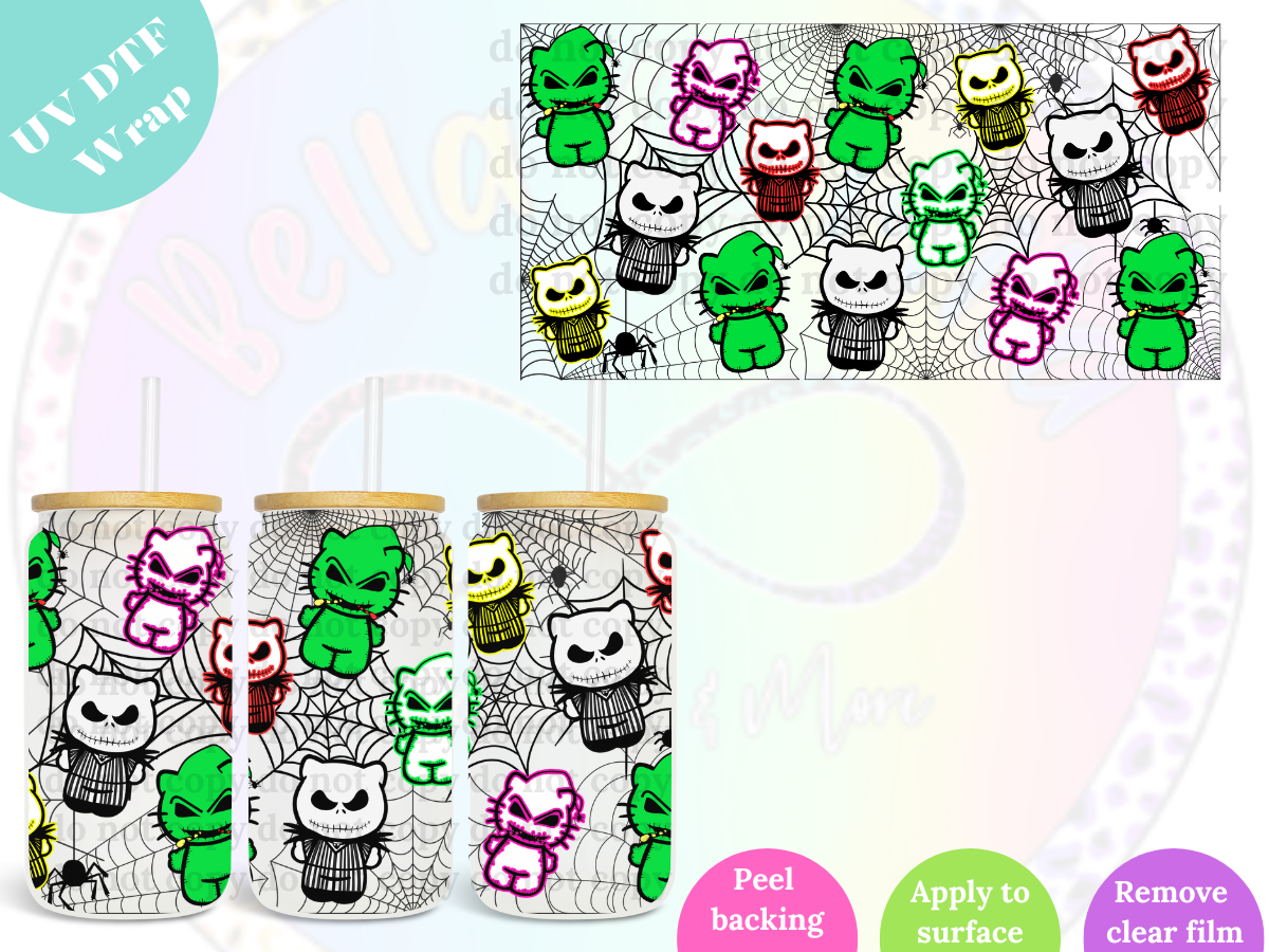 Neon Kitty UV DTF Wrap