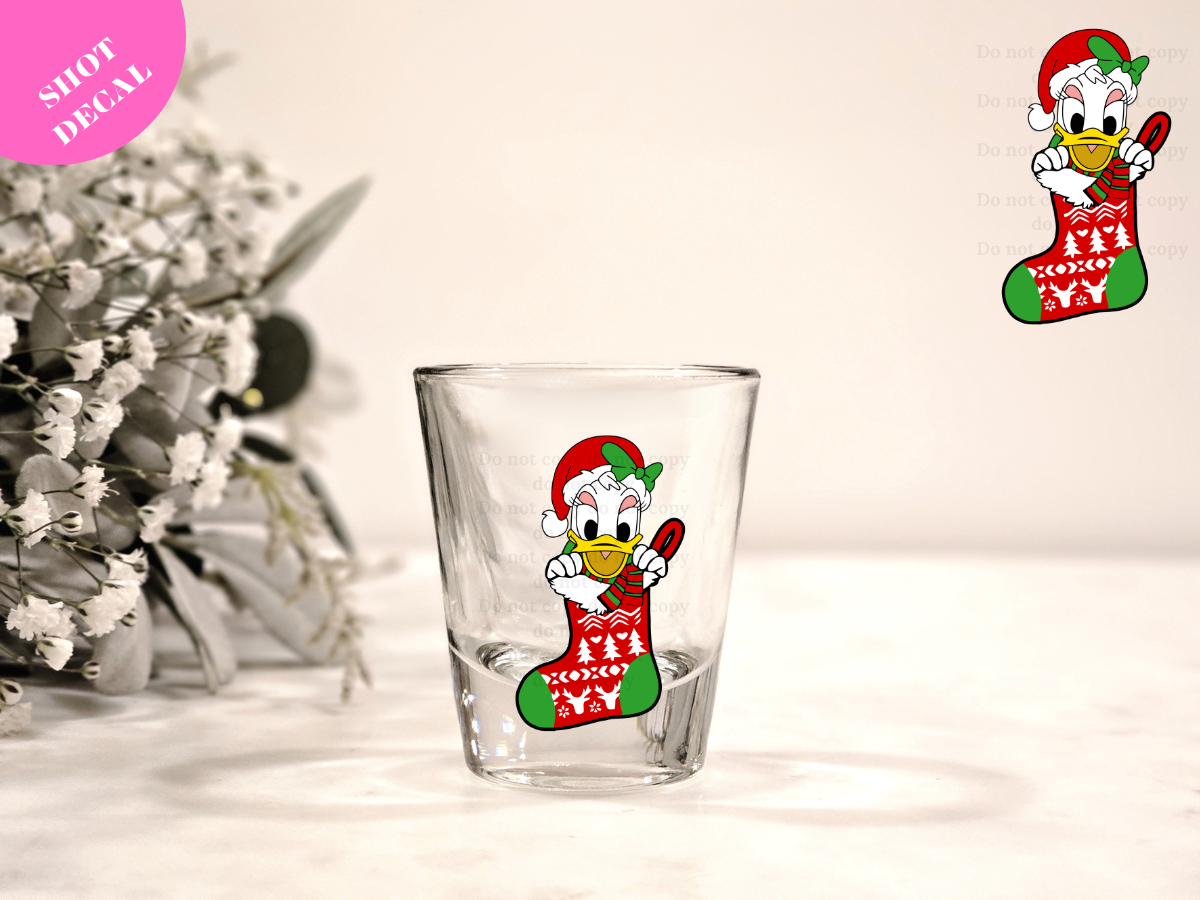 Xmas Stocking #5 UV DTF Shot Decal