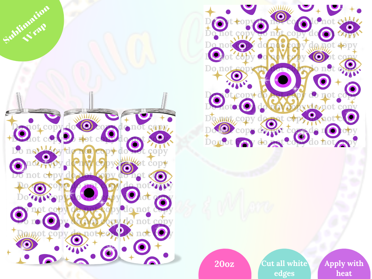 Purple Hand Ojo 20oz Sublimation Wrap