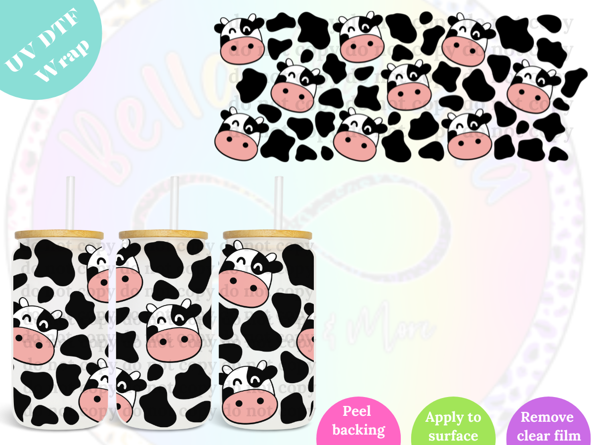Black Cow UV DTF Wrap