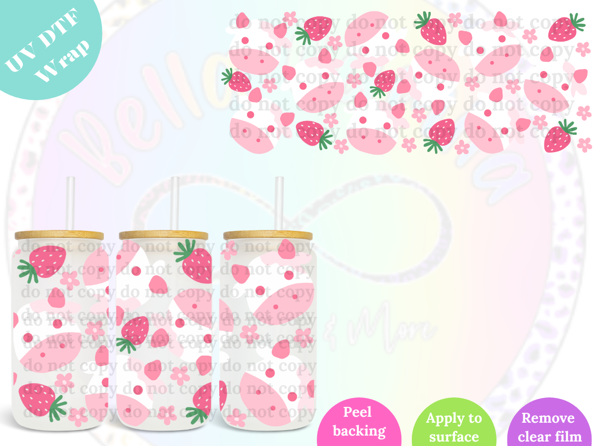 Pink Cow UV DTF Wrap