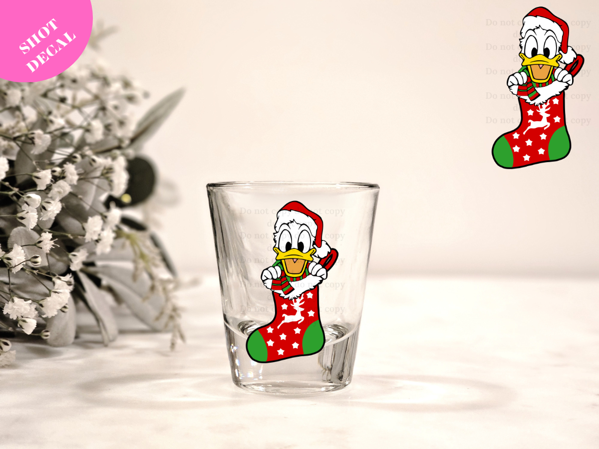 Xmas Stocking #6 UV DTF Shot Decal