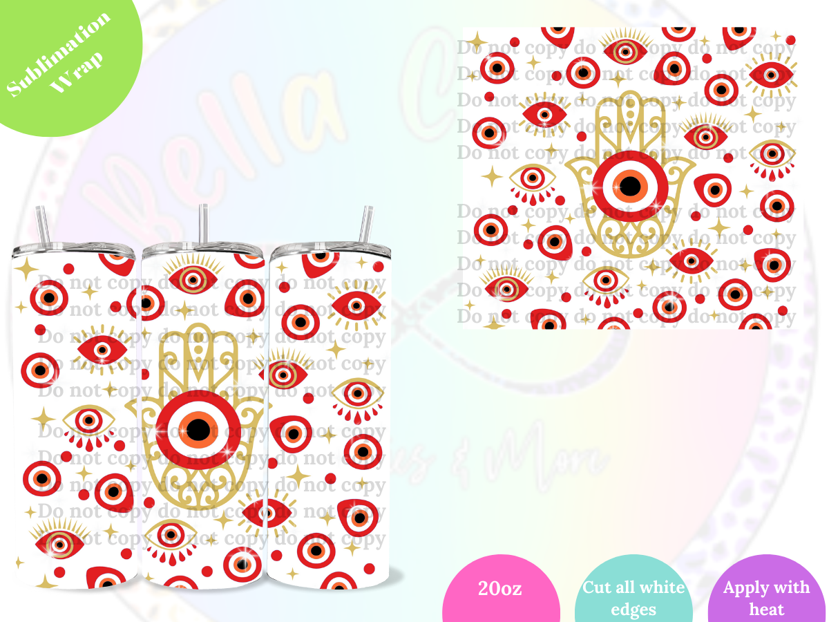 Red Hand Ojo 20oz Sublimation Wrap