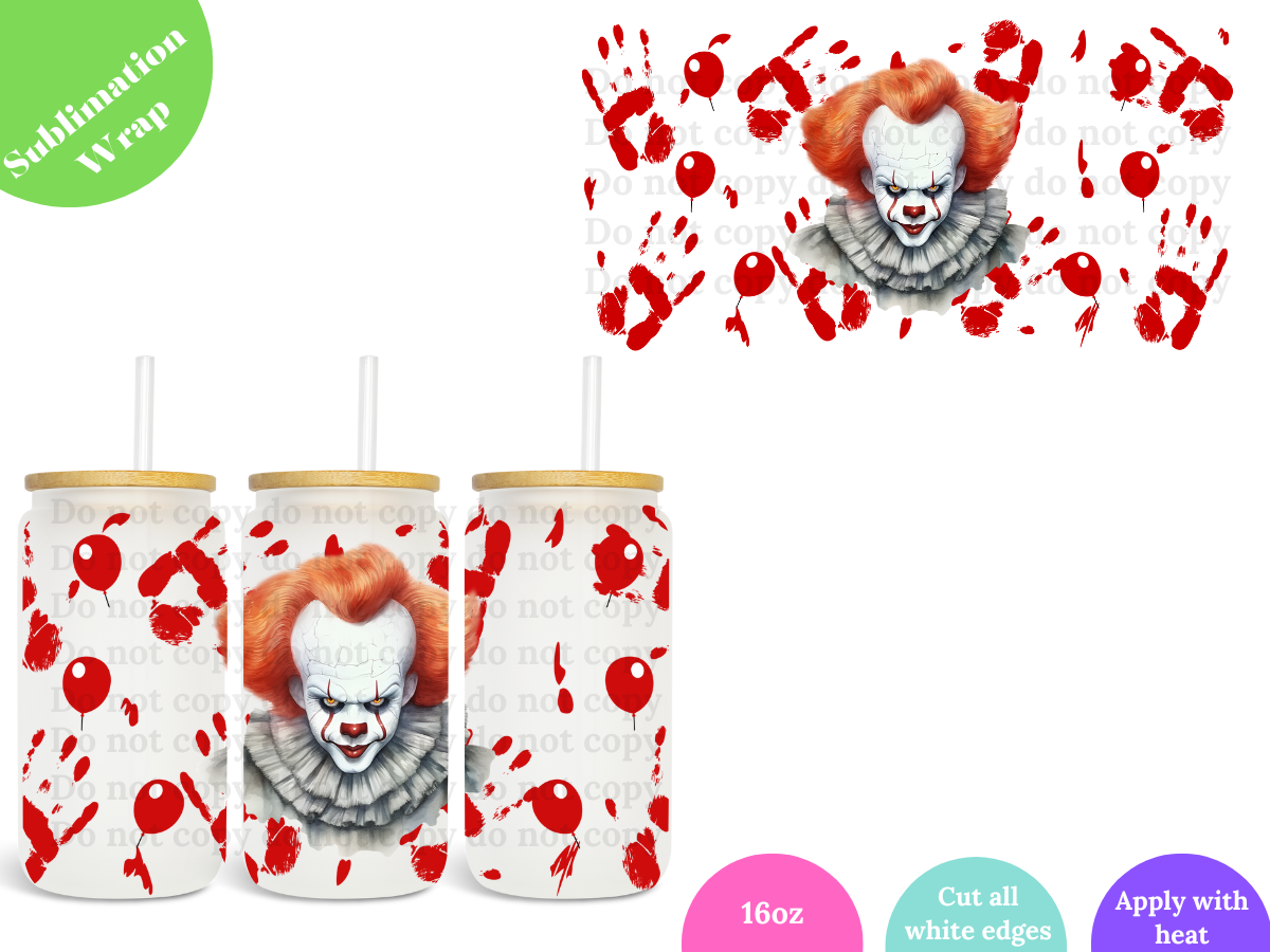 Clown Hands 16oz **Sublimation Wrap**