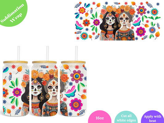 Catrinas 16oz **Sublimation Wrap**