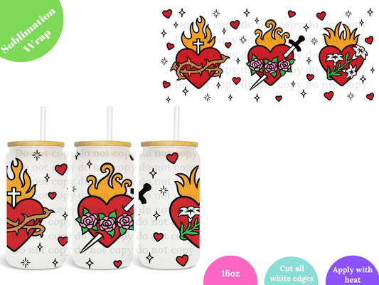 Three Hearts 16oz **Sublimation Wrap**