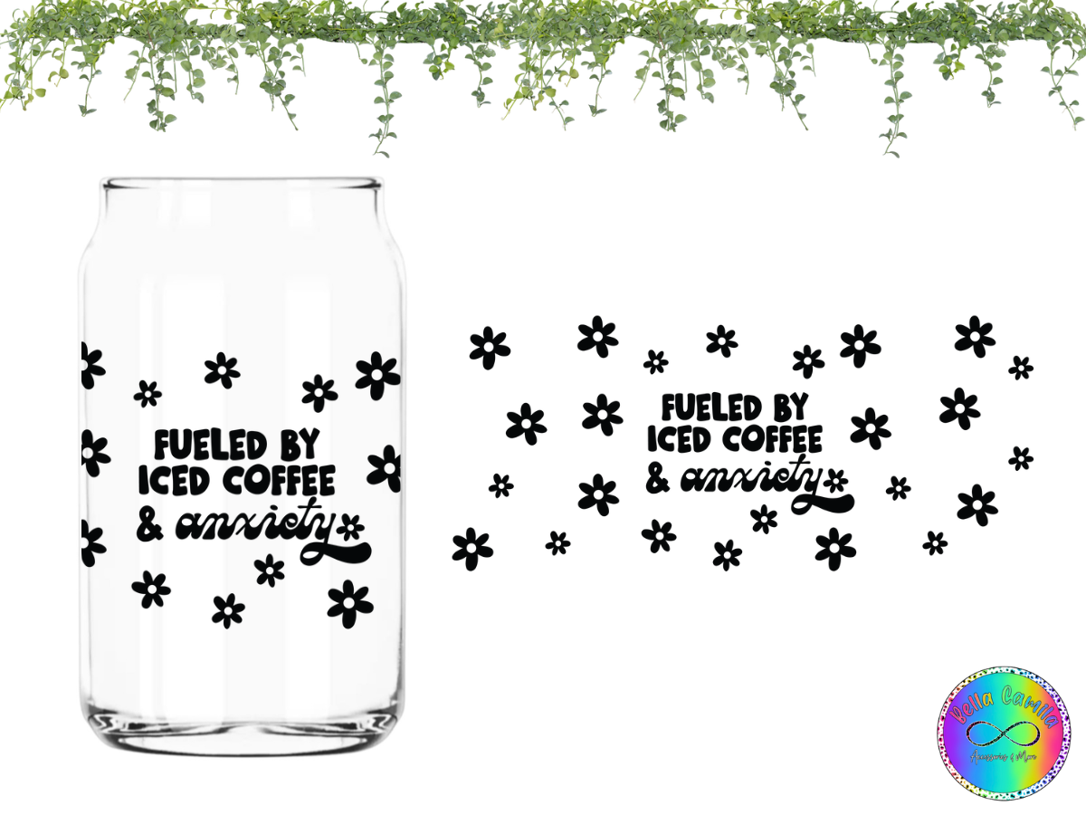 Fueled by Iced Coffee - UV DTF Cup Wrap