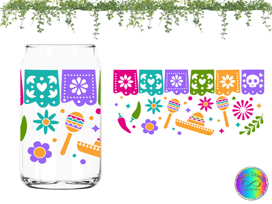 Mexican Fiesta - UV DTF Cup Wrap