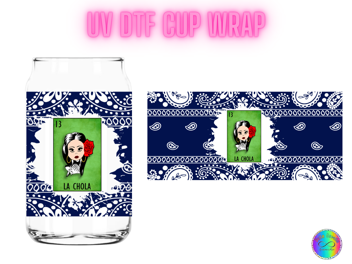 La Chola - UV DTF Cup Wrap