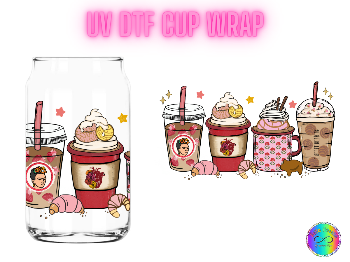 Frida Cuernitos - UV DTF Cup Wrap