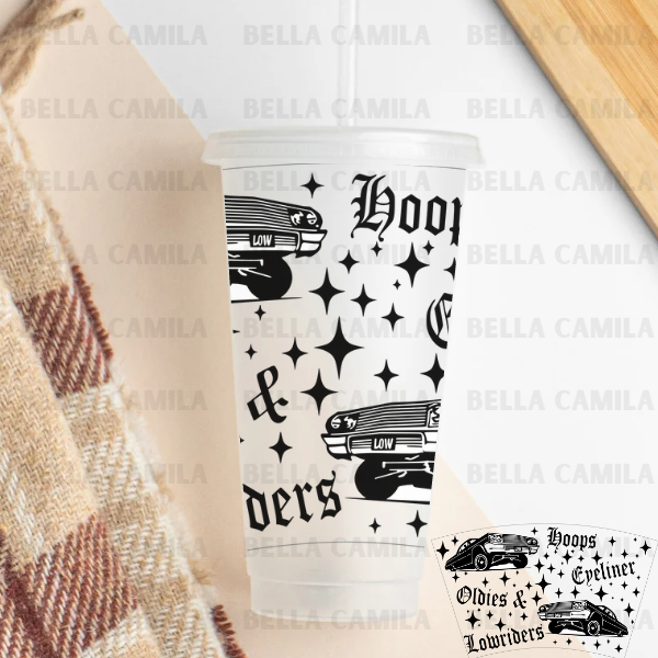 Hoops & Oldies - 24oz UV DTF Cup Wrap