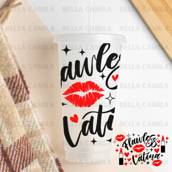 Flawless Latina - 24oz UV DTF Cup Wrap