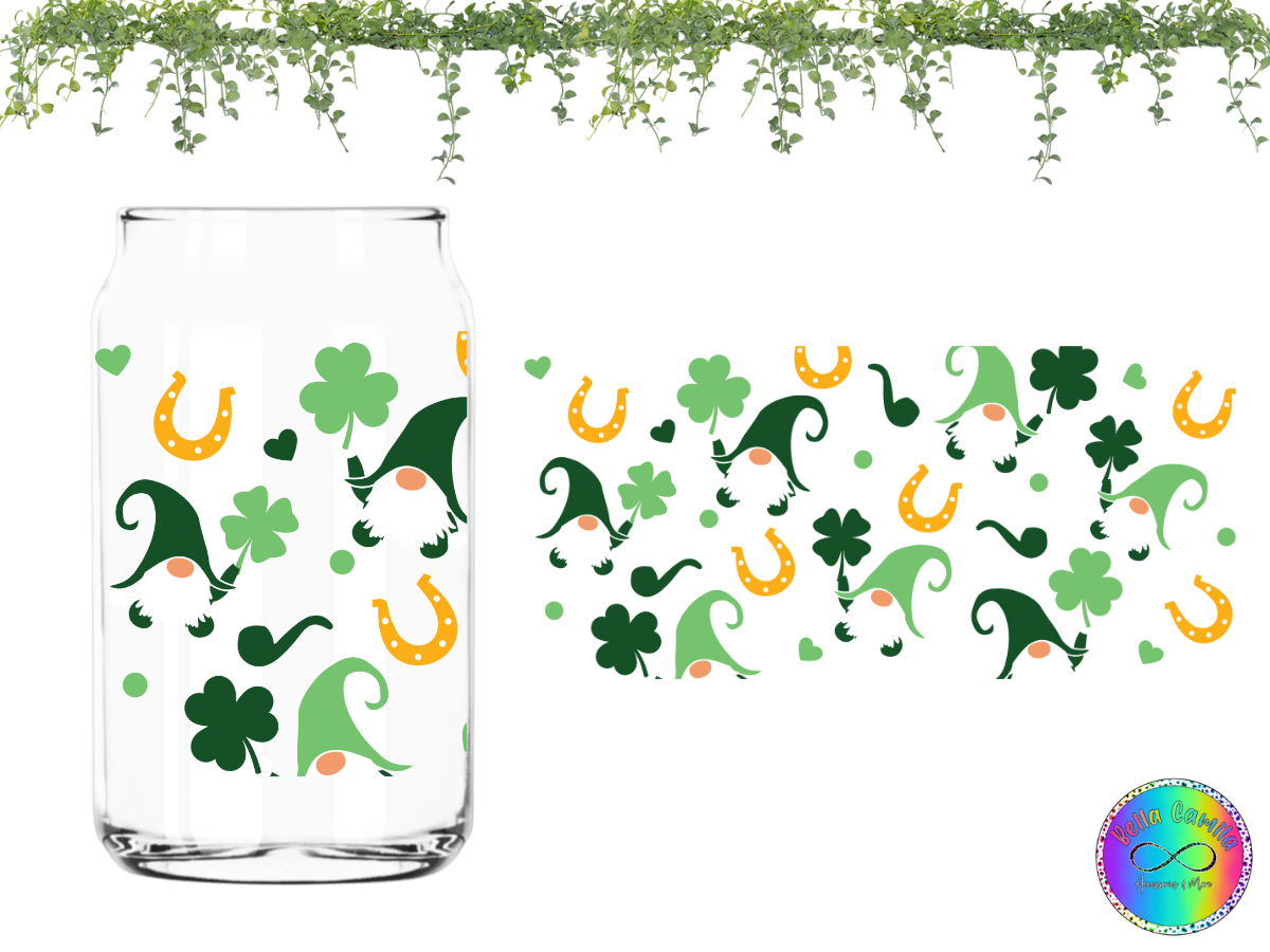 St. Patricks Ghome - UV DTF Cup Wrap