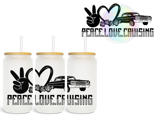 Peace Love Cruising - UV DTF Cup Wrap