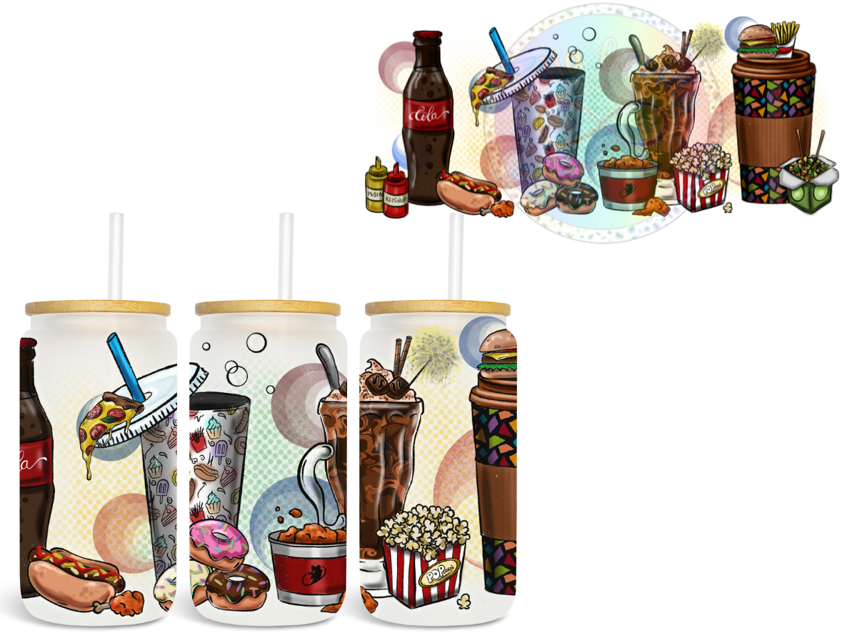 Snacks - UV DTF Cup Wrap