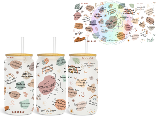 Afirmaciones Diarias - UV DTF Cup Wrap