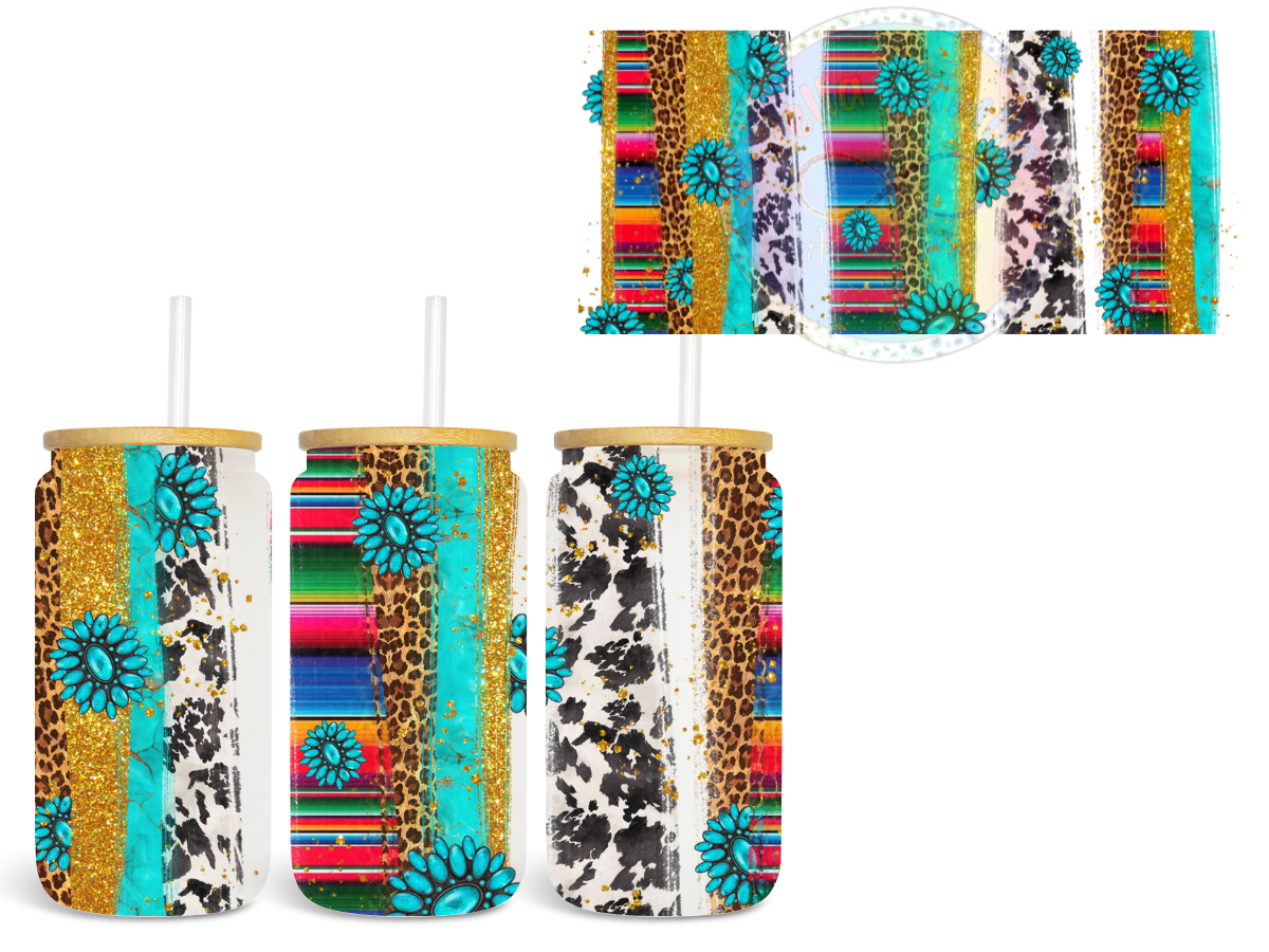 Western Sarape - UV DTF Cup Wrap