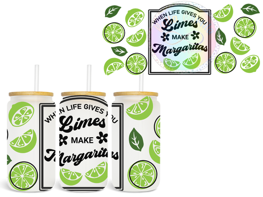 When life gives you Limes UV DTF Cup Wrap