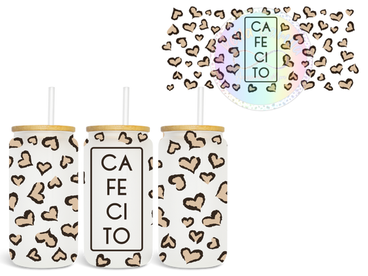 Cafecito (Leopard) - UV DTF Cup Wrap