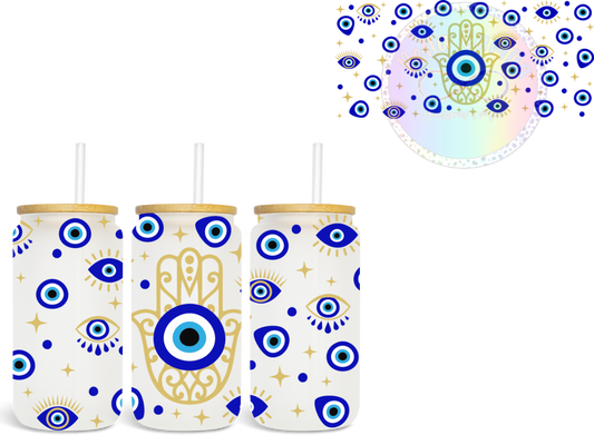 Blue Hand Ojo - UV DTF Cup Wrap
