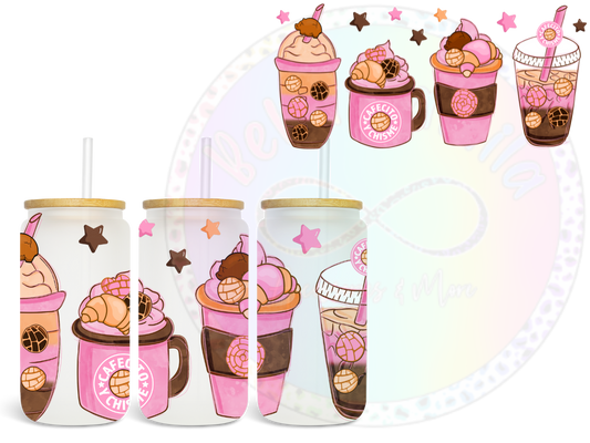 Cafecito, Cuernitos y Chisme UV DTF Wrap