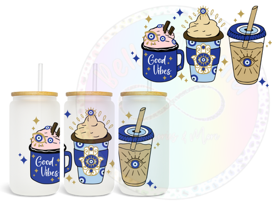 Good Vibes (blue) UV DTF Wrap