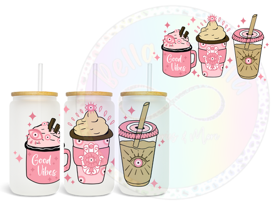 Good Vibes (pink) UV DTF Wrap