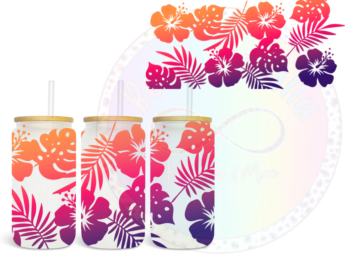 Summer Flowers (orange & purple)