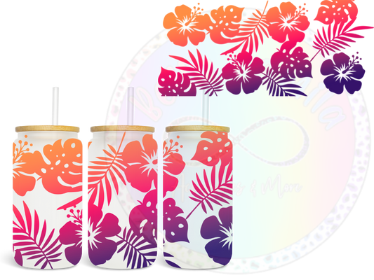 Summer Flowers (orange & purple)