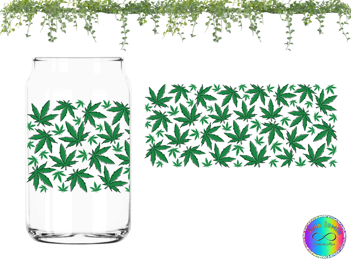 Weed UV DTF Cup Wrap