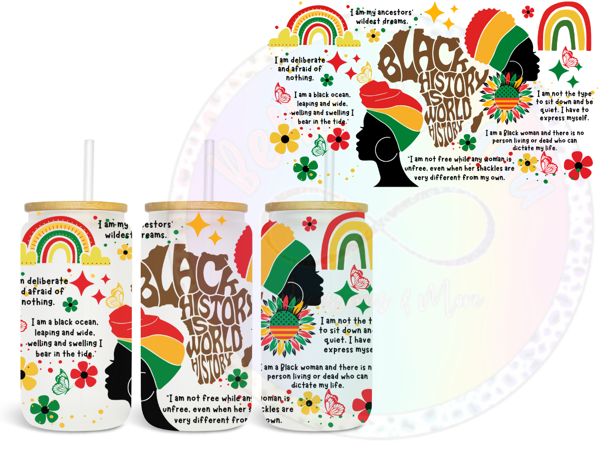 Black History UV DTF Wrap