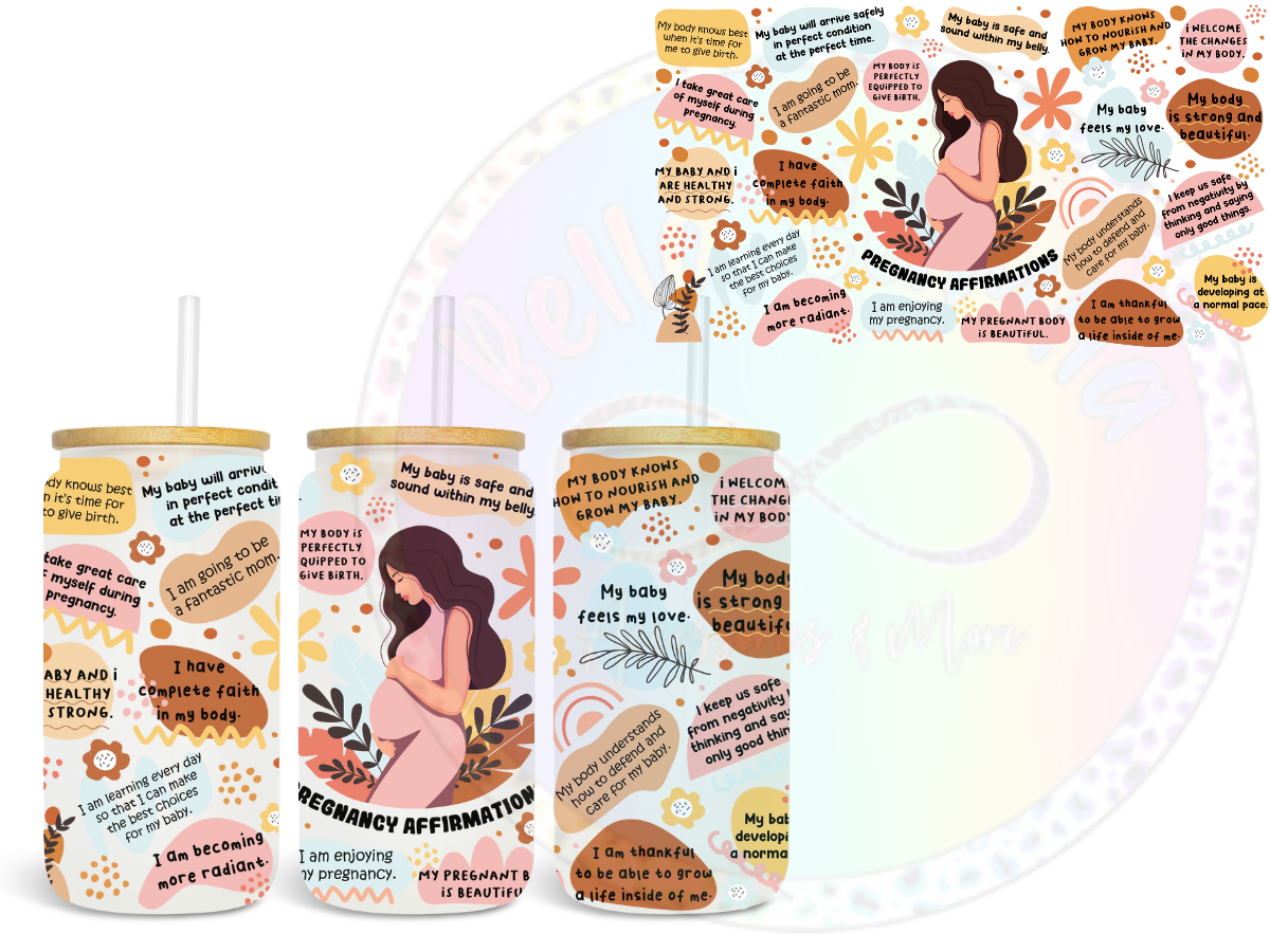 Pregnancy Affirmations UV DTF Wrap
