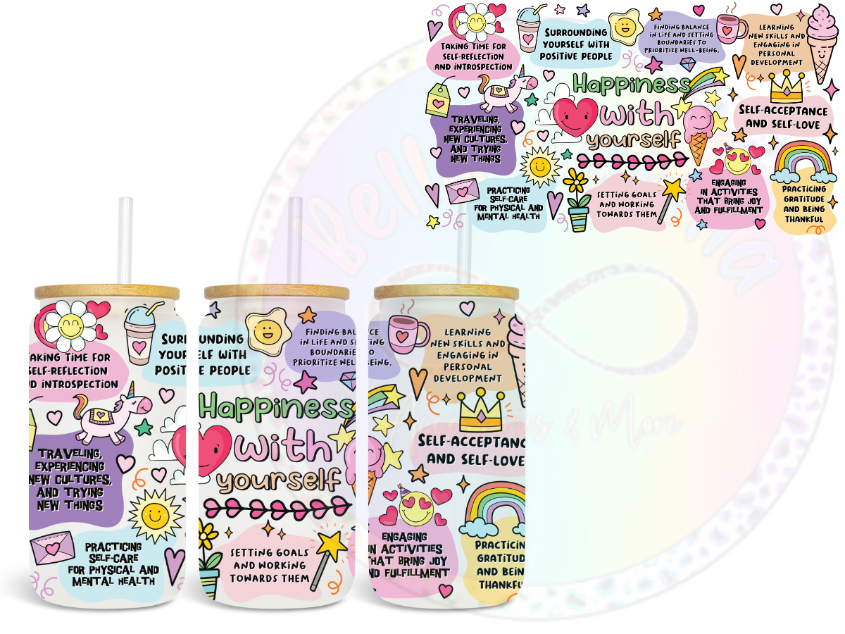Happiness with Yourself UV DTF Wrap