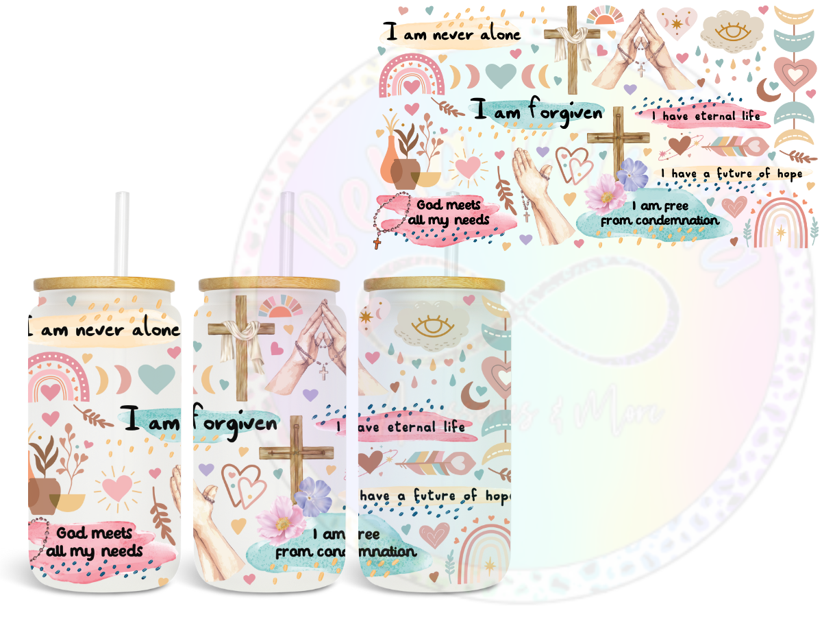 I am Forgiven UV DTF Wrap