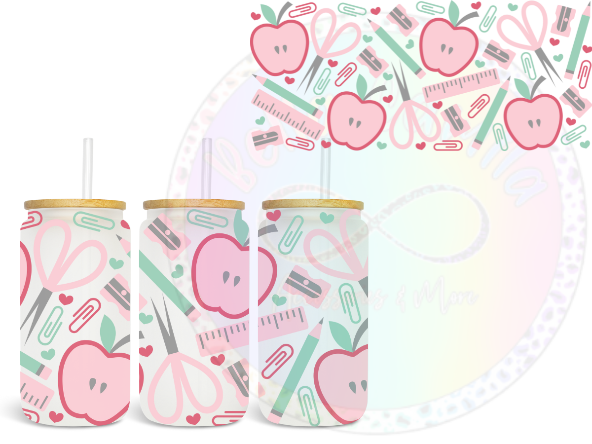 Pencils & Rulers UV DTF Wrap