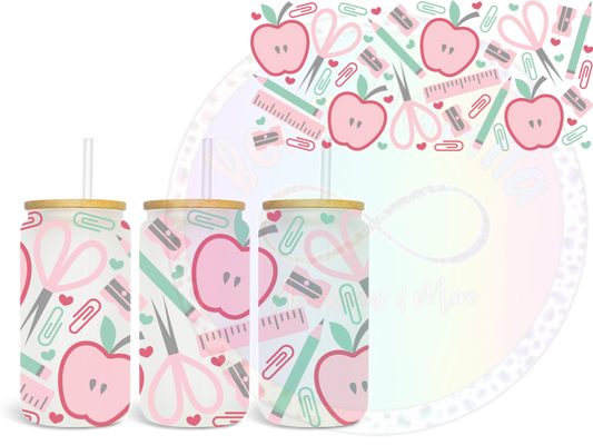Pencils & Rulers UV DTF Wrap