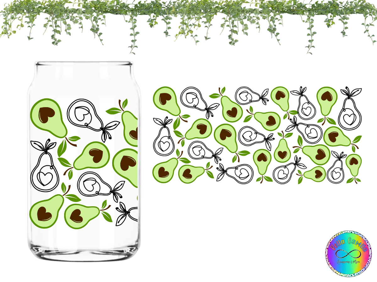 Avocado UV DTF Cup Wrap