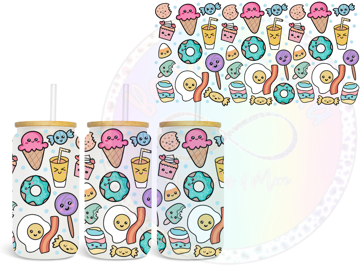 Ice Cream & Donuts UV DTF Wrap