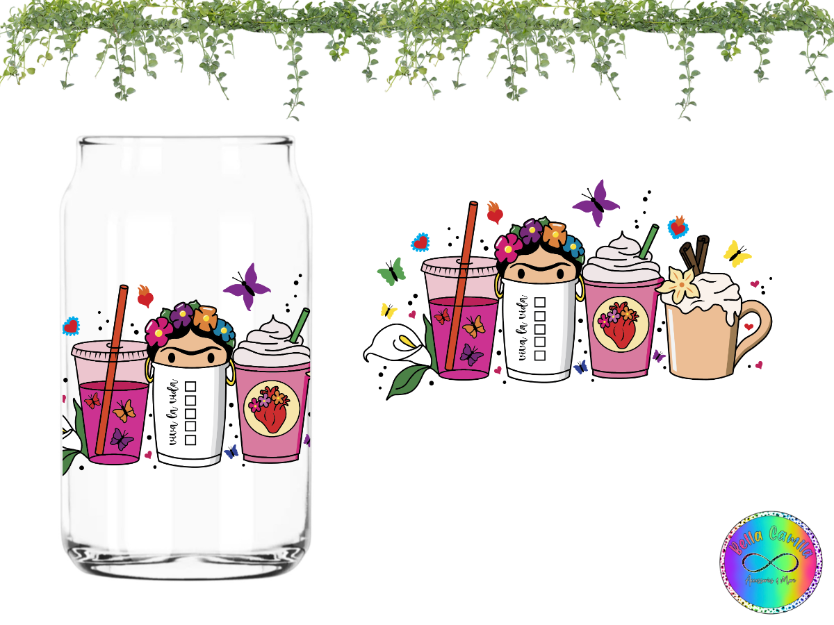 Frida Coffee - UV DTF Cup Wrap