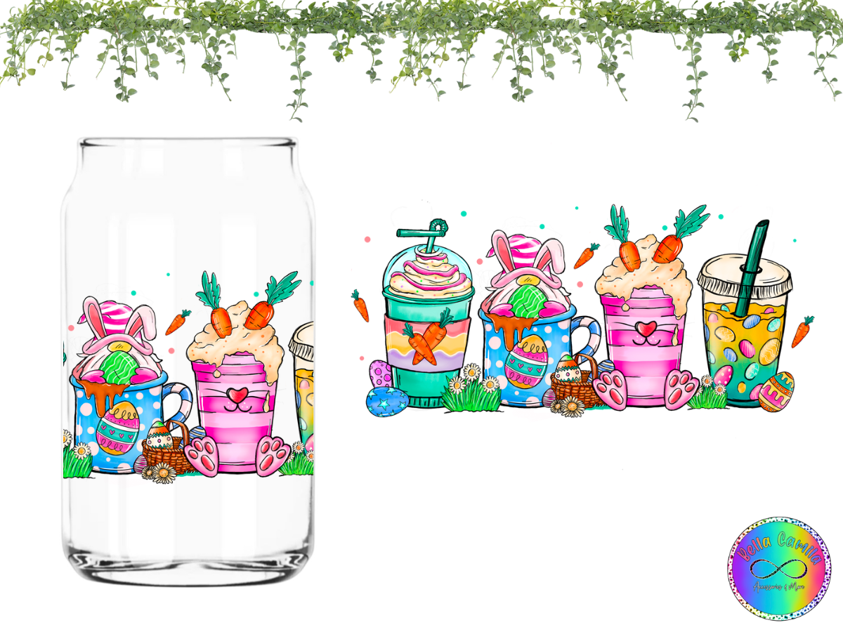 Easter Coffee- UV DTF Cup Wrap