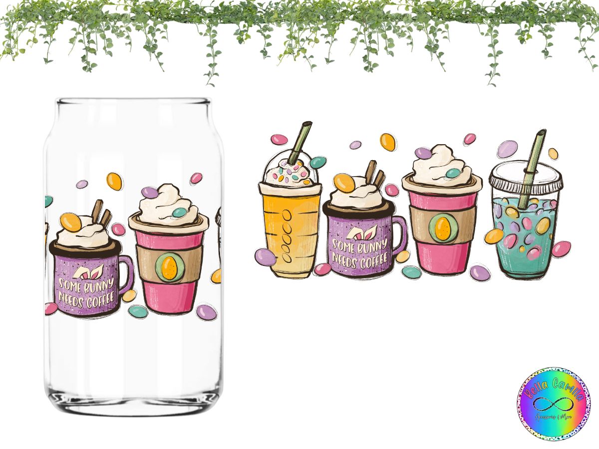 Easter Eggs Coffee - UV DTF Cup Wrap