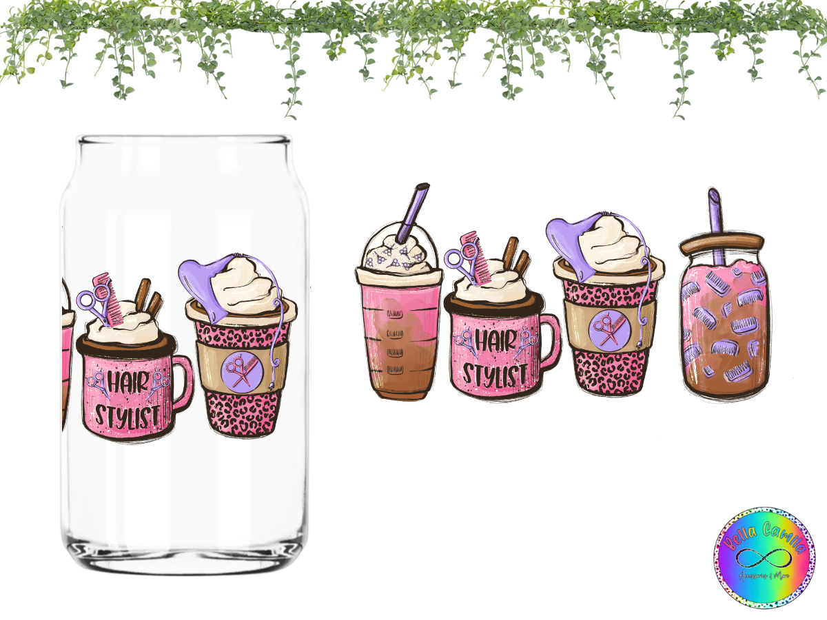 Hair Stylist - UV DTF Cup Wrap