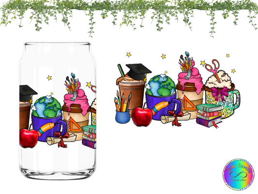 Teacher Coffee UV DTF Cup Wrap