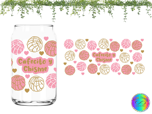 Cafecito y Chisme (Concha wrap) - UV DTF Cup Wrap