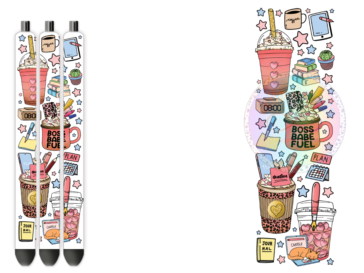 Boss Babe Fuel - UV DTF Pen Wrap