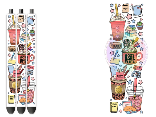 Boss Babe Fuel - UV DTF Pen Wrap