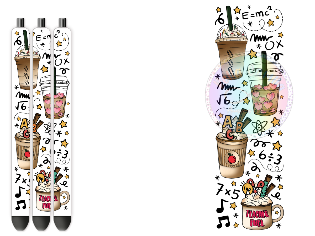 Teacher Fuel - UV DTF Pen Wrap